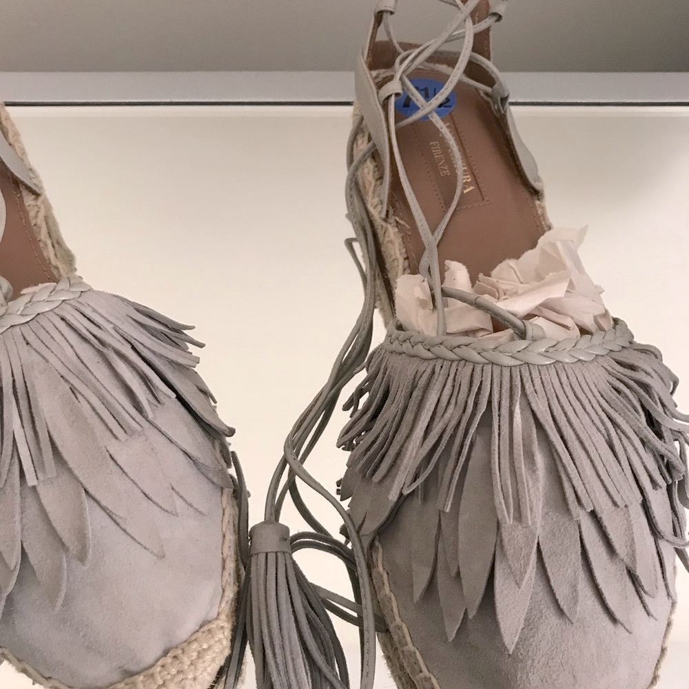 NWOT Aquazzura Fringe Sandal - Picture 6 of 8
